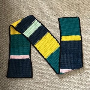 Hand Crafted Knitted / Crocheted Scarf in Vibrant Colors Unisex